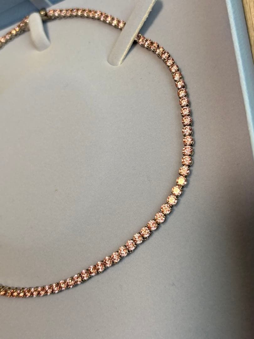 スワロフスキー Matrix Tennis ネックレス　ピンク