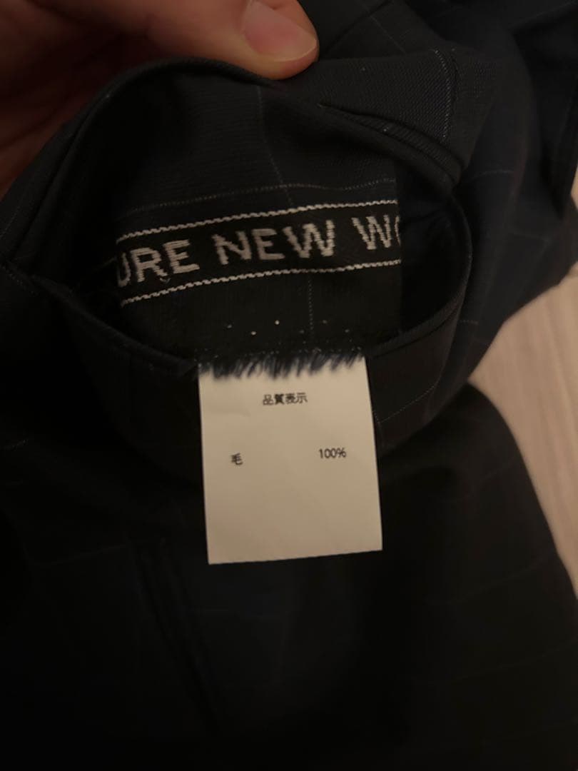 NEAT スラックス　ネイビーチェック　ドイツ製　ウール100%