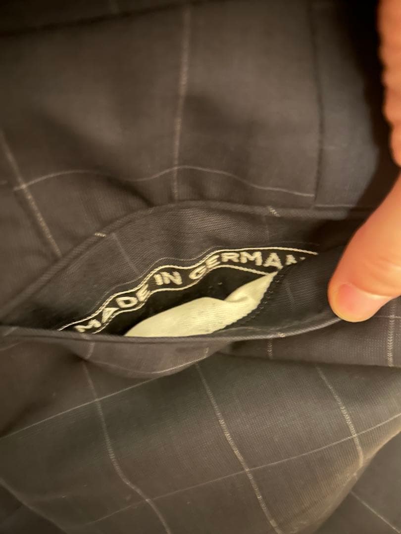 NEAT スラックス　ネイビーチェック　ドイツ製　ウール100%