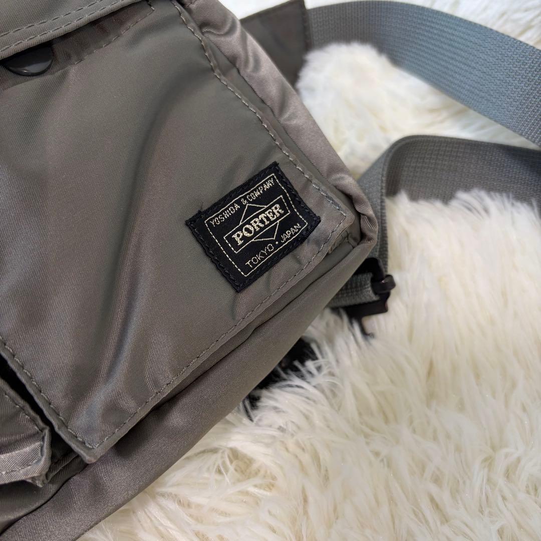 ポーター　タンカー　ショルダーバッグ　シルバーグレー