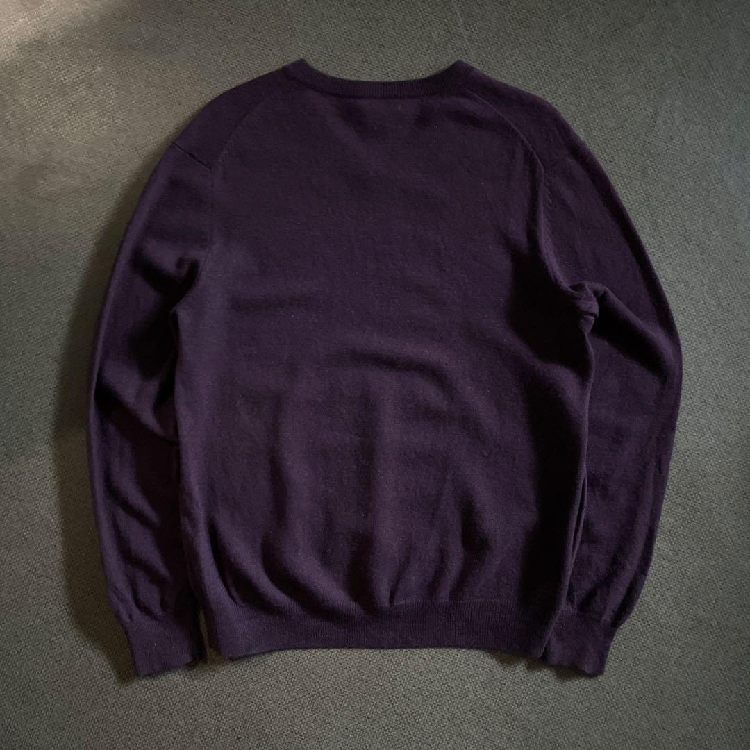 90s バーニーズニューヨーク カシミヤ100% Vネックニット L 美品