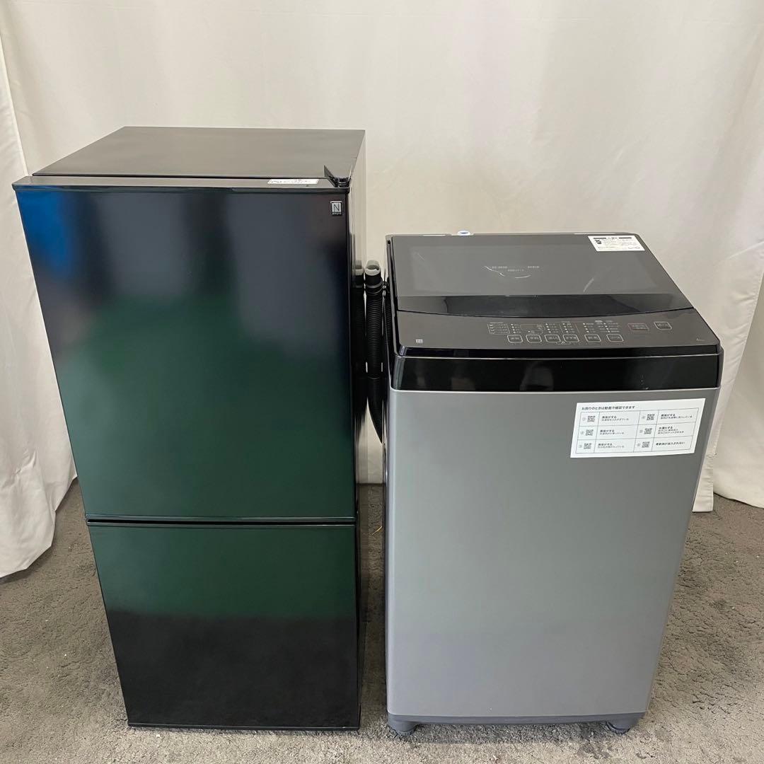 一人暮らし　冷蔵庫　洗濯機6キロ　激安　黒　綺麗　設置無料　単身　セット