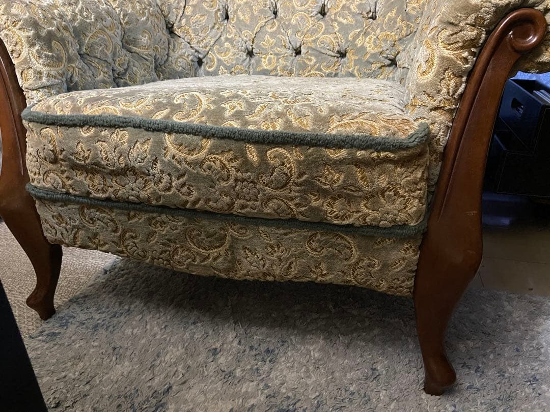 マルニ木工　1人掛けソファ 金華山　アンティークソファ　カリモク