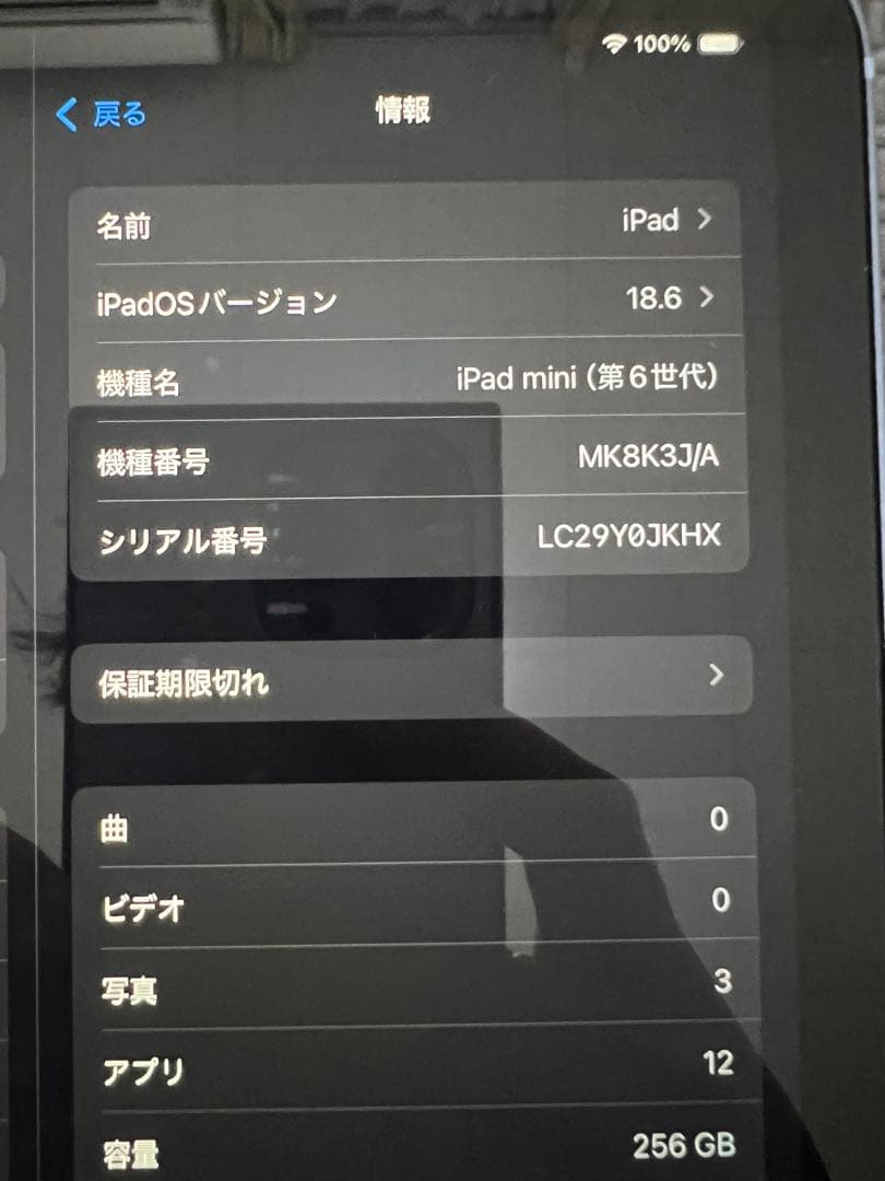 iPad mini 第６世代　パープル　充電器付き