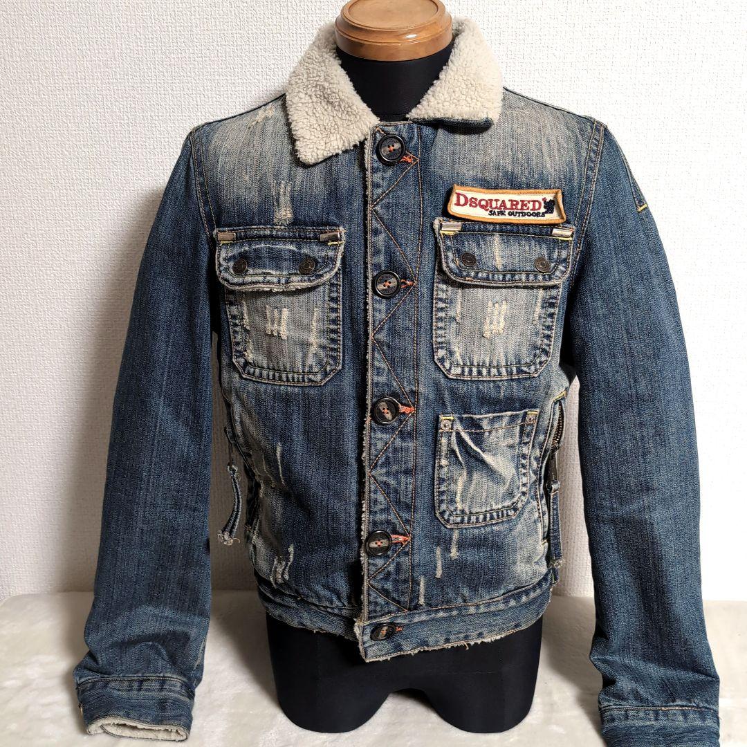 ds9 DSQUARED2 ボア × デニムジャケット メンズM