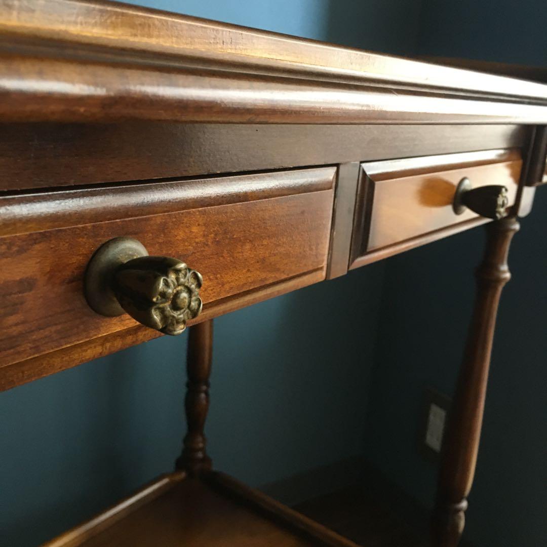 カリモク家具 キッチンワゴン 引き出し付き オールドカリモク 昭和レトロ