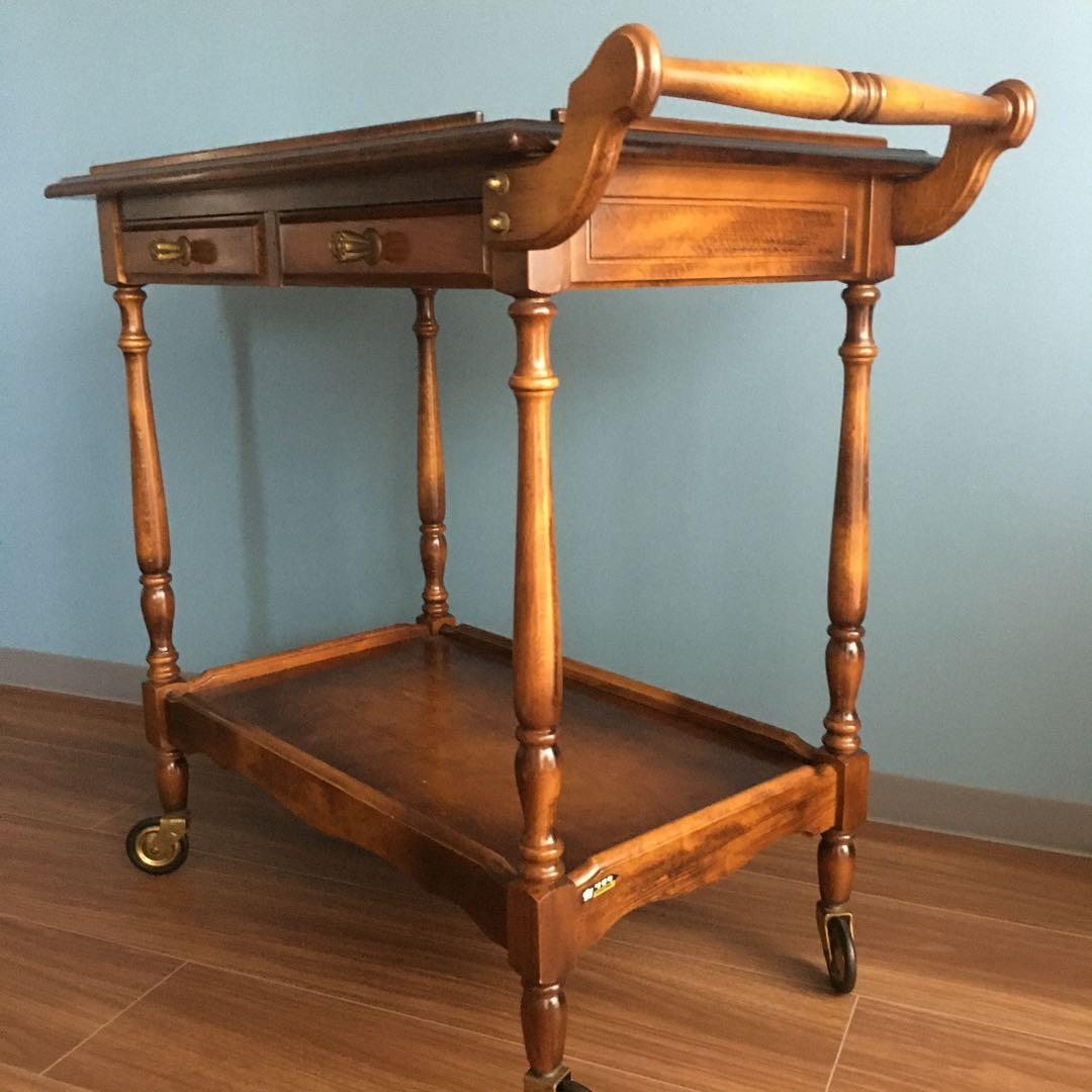 カリモク家具 キッチンワゴン 引き出し付き オールドカリモク 昭和レトロ