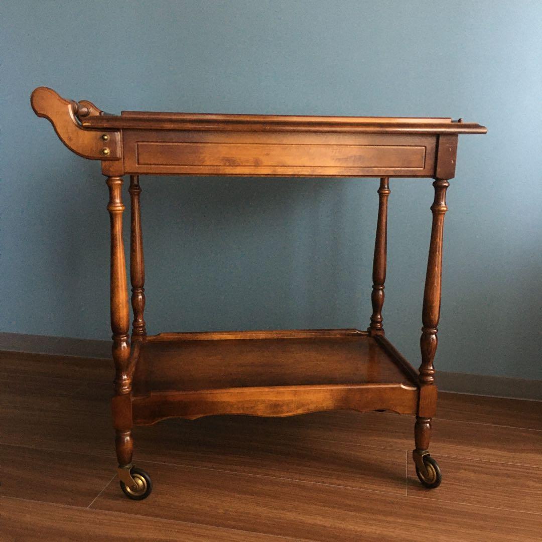 カリモク家具 キッチンワゴン 引き出し付き オールドカリモク 昭和レトロ