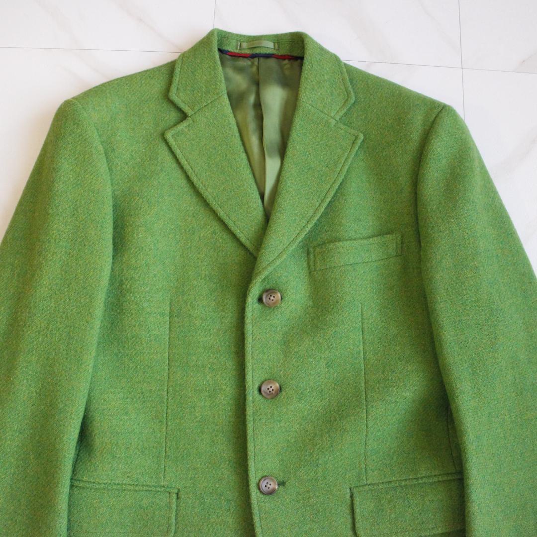 ぴーす様 J.CREW ハリスツイード テーラードジャケット M ライムグリーン