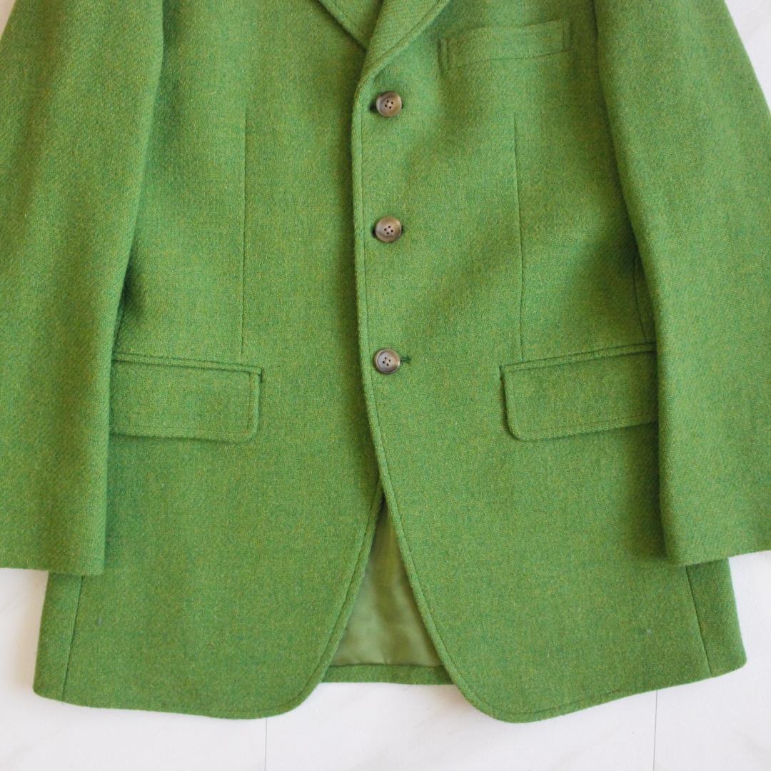 ぴーす様 J.CREW ハリスツイード テーラードジャケット M ライムグリーン