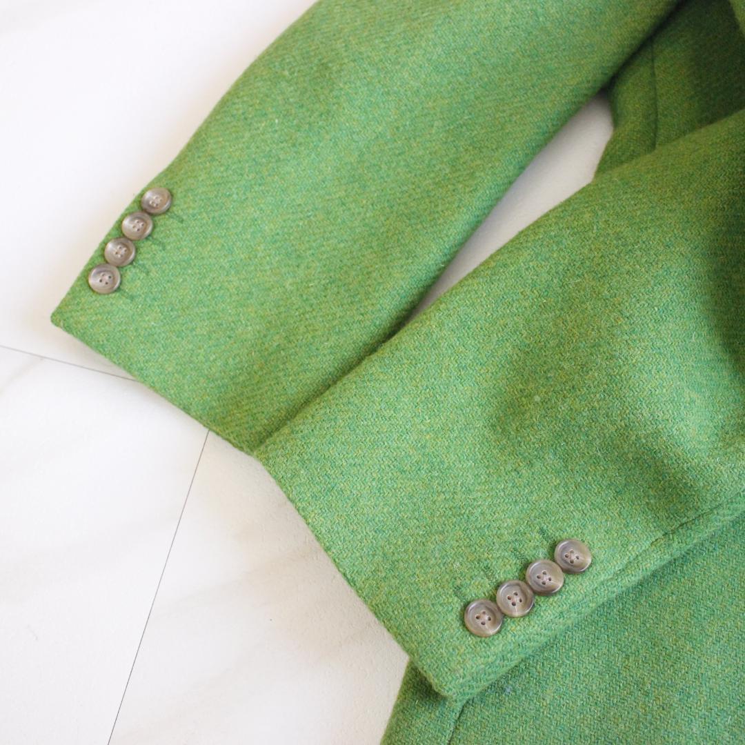 ぴーす様 J.CREW ハリスツイード テーラードジャケット M ライムグリーン