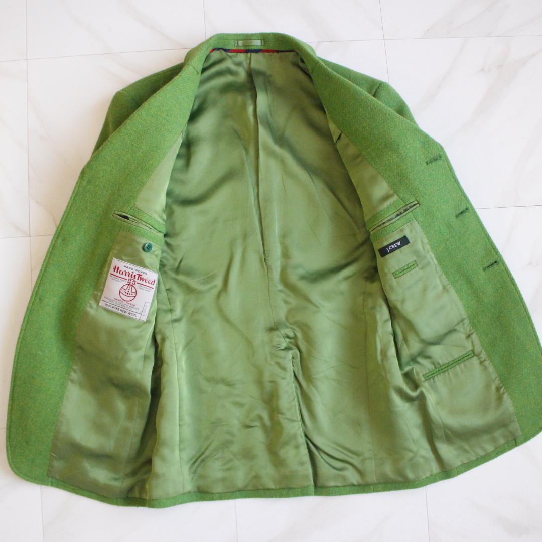ぴーす様 J.CREW ハリスツイード テーラードジャケット M ライムグリーン