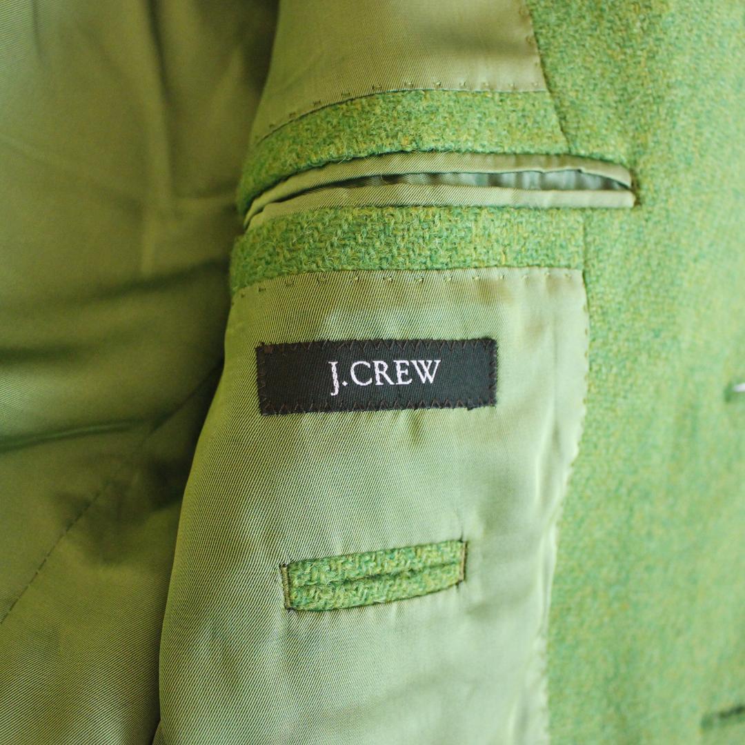 ぴーす様 J.CREW ハリスツイード テーラードジャケット M ライムグリーン