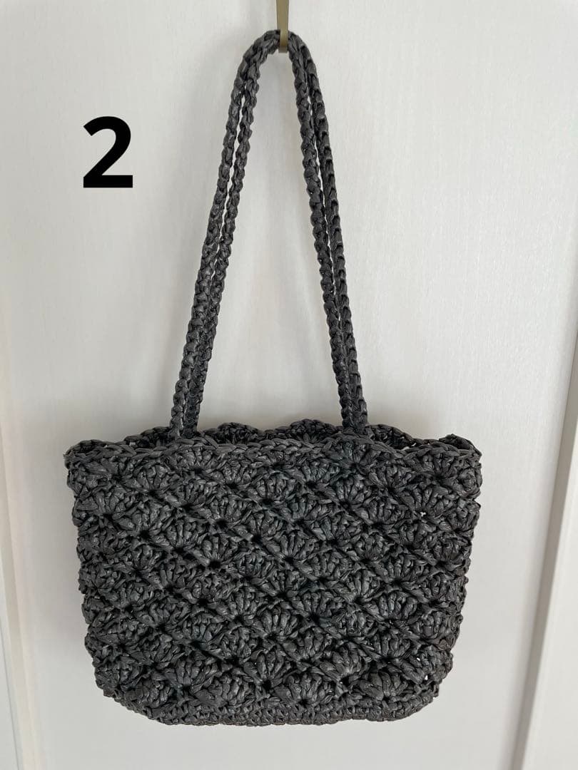 ハンドメイド・スズランテープ編みバッグ