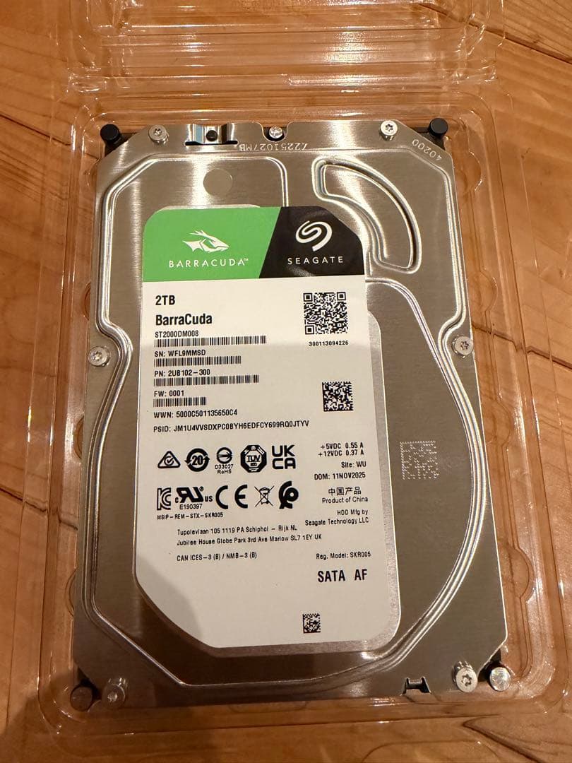 Seagate 3.5インチ HDD 2TB ST2000DM008/EC