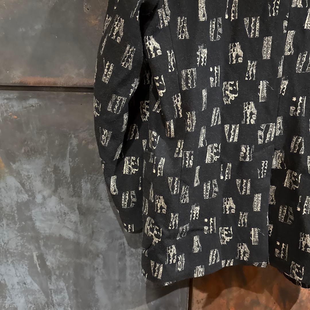 ニードルス　ブラックツイード　テーラードジャケット　総柄　Lサイズ