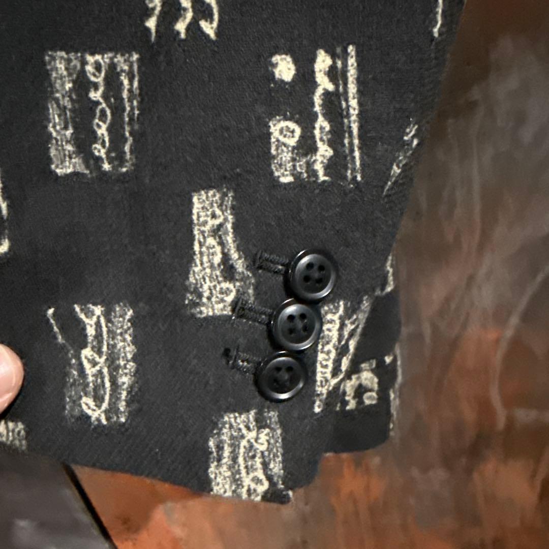 ニードルス　ブラックツイード　テーラードジャケット　総柄　Lサイズ