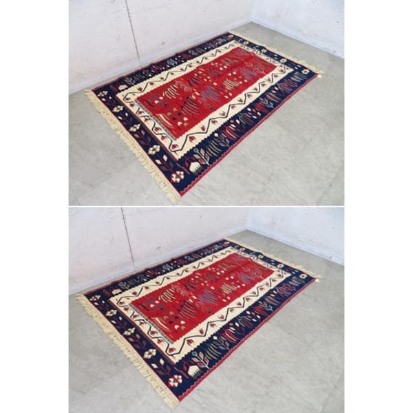 デッドストック■キリム■トルコ製■絨毯■ウール■手織り■平織り■オールドキリム