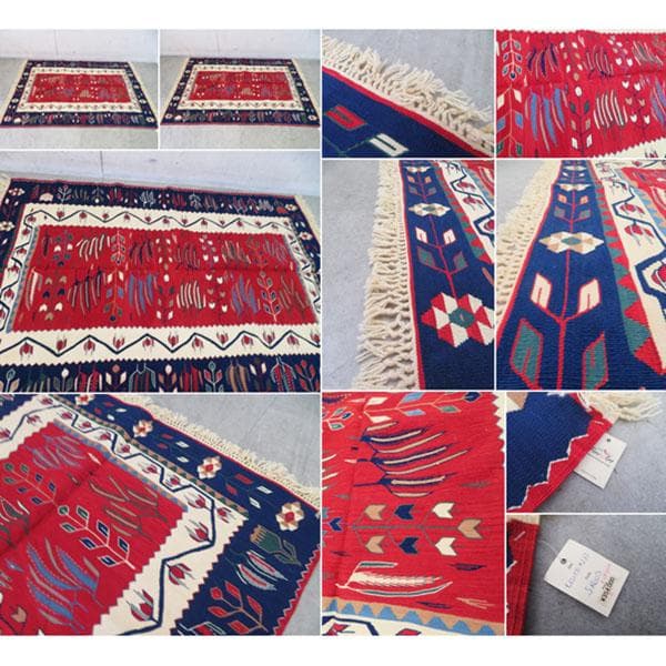 デッドストック■キリム■トルコ製■絨毯■ウール■手織り■平織り■オールドキリム