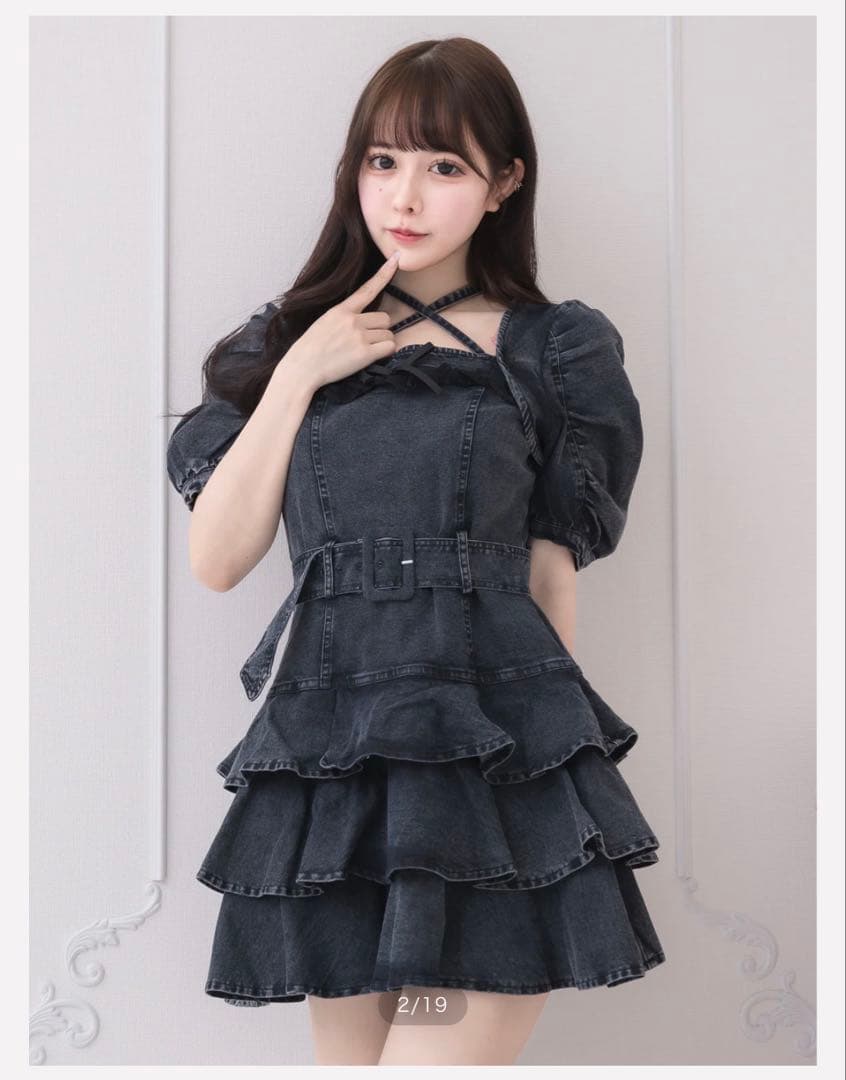 Piumティアードフリルミニワンピース