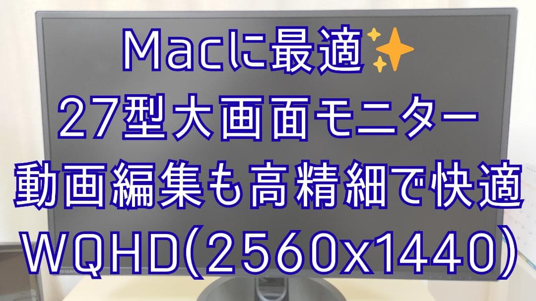 値下げ27型WQHD(2560×1440) ケーブル付　IODATA 日本メーカ