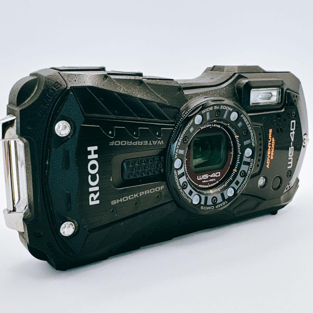 RICOH WG-40（ブラック）防水・耐衝撃カメラ