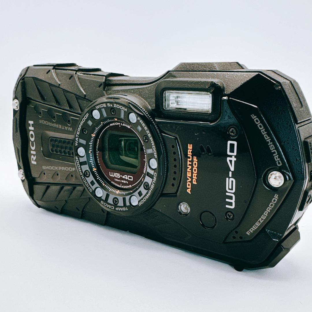 RICOH WG-40（ブラック）防水・耐衝撃カメラ