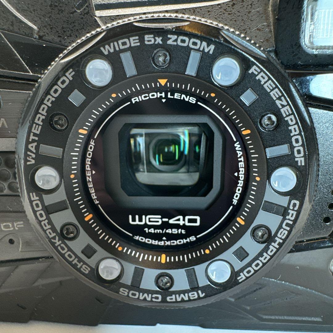 RICOH WG-40（ブラック）防水・耐衝撃カメラ