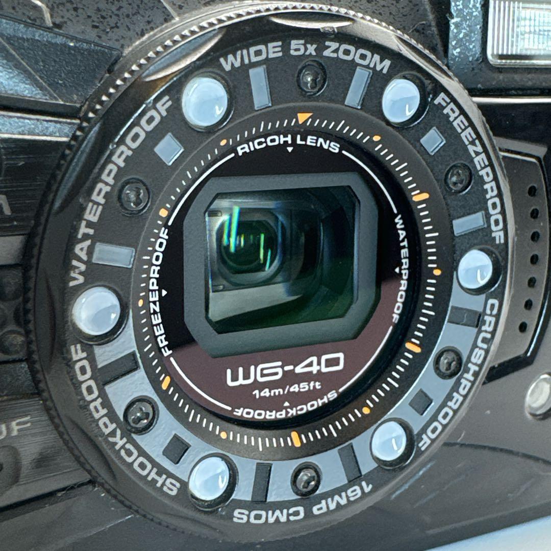 RICOH WG-40（ブラック）防水・耐衝撃カメラ