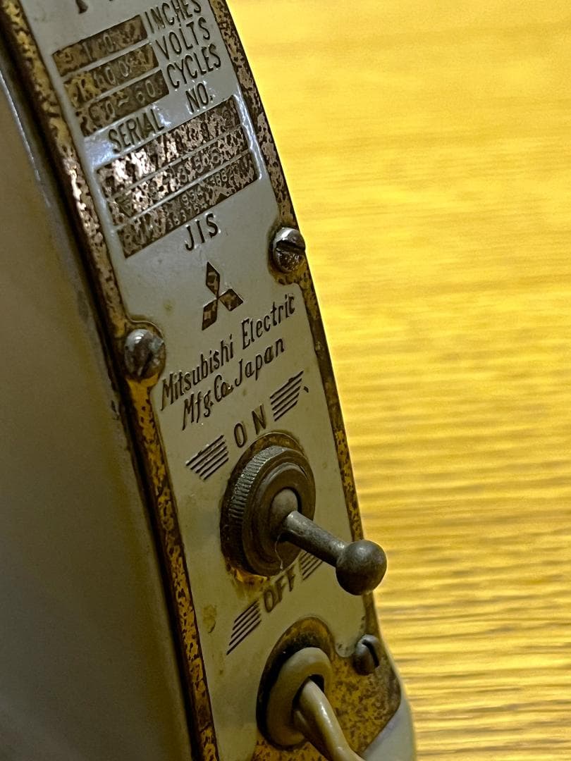 昭和レトロ家電　MITSUBISHI 三菱　卓上扇風機　完動品