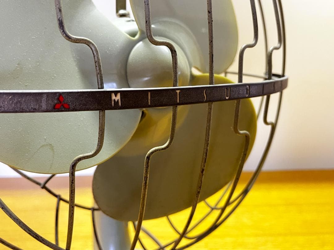 昭和レトロ家電　MITSUBISHI 三菱　卓上扇風機　完動品