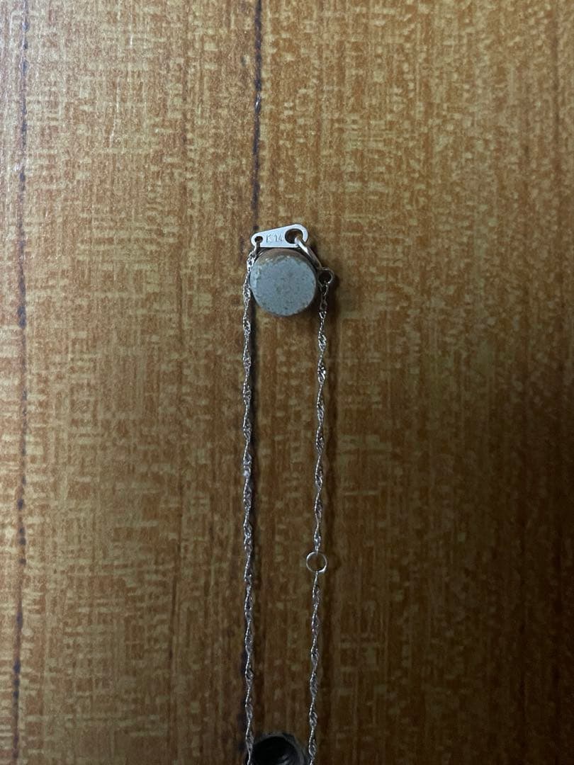 14kホワイトゴールド サファイア クロスネックレス