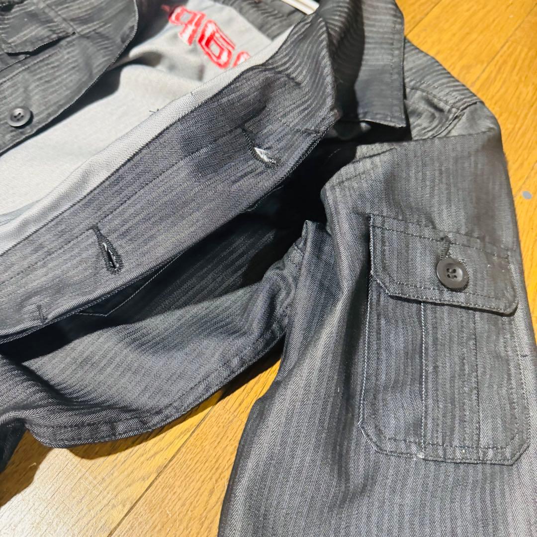 値下げ⭐︎Snap-on ストライプ オーバーオール