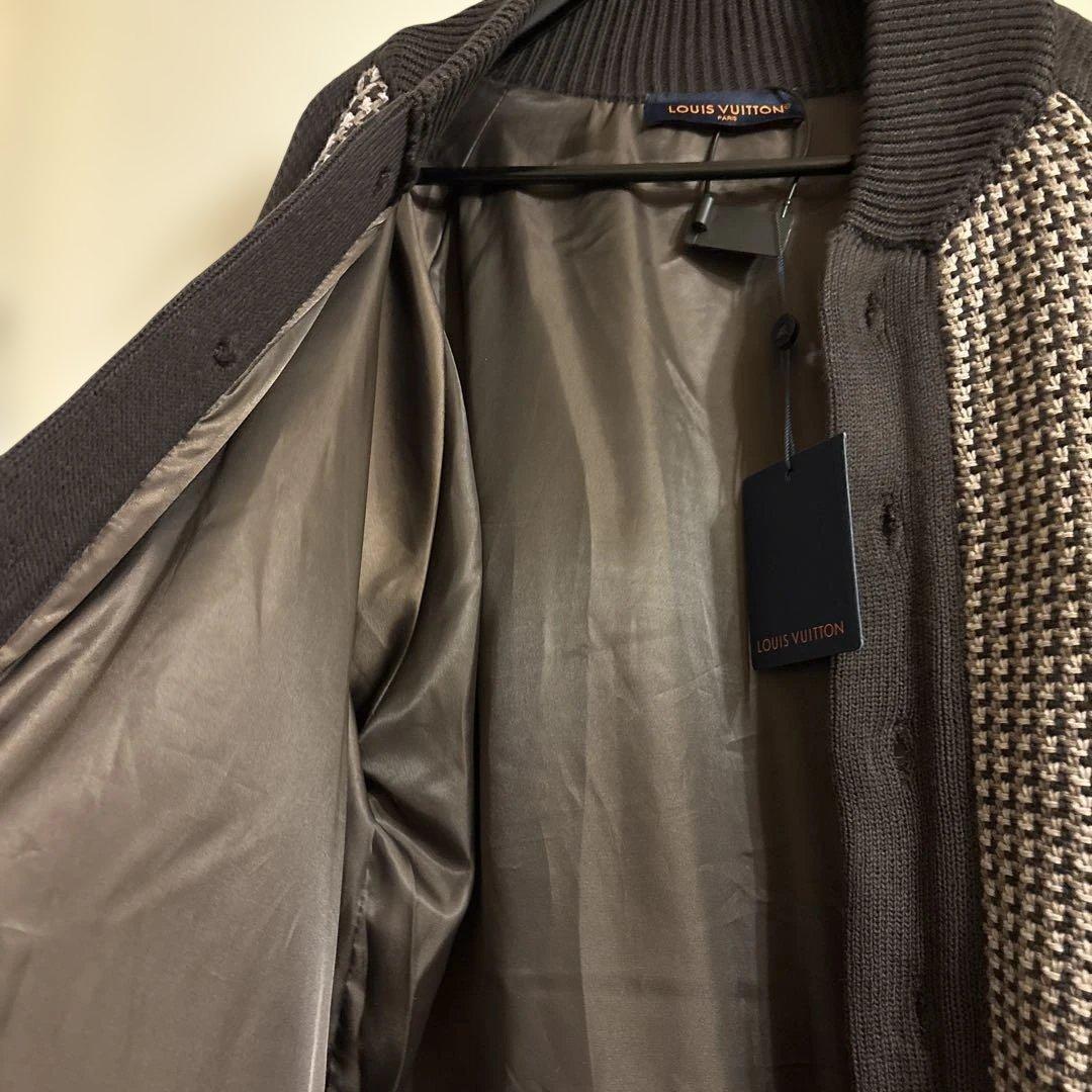 LVメンズ ニット ジャンパー ボタンコットンブレンドブルゾン 新品未使用