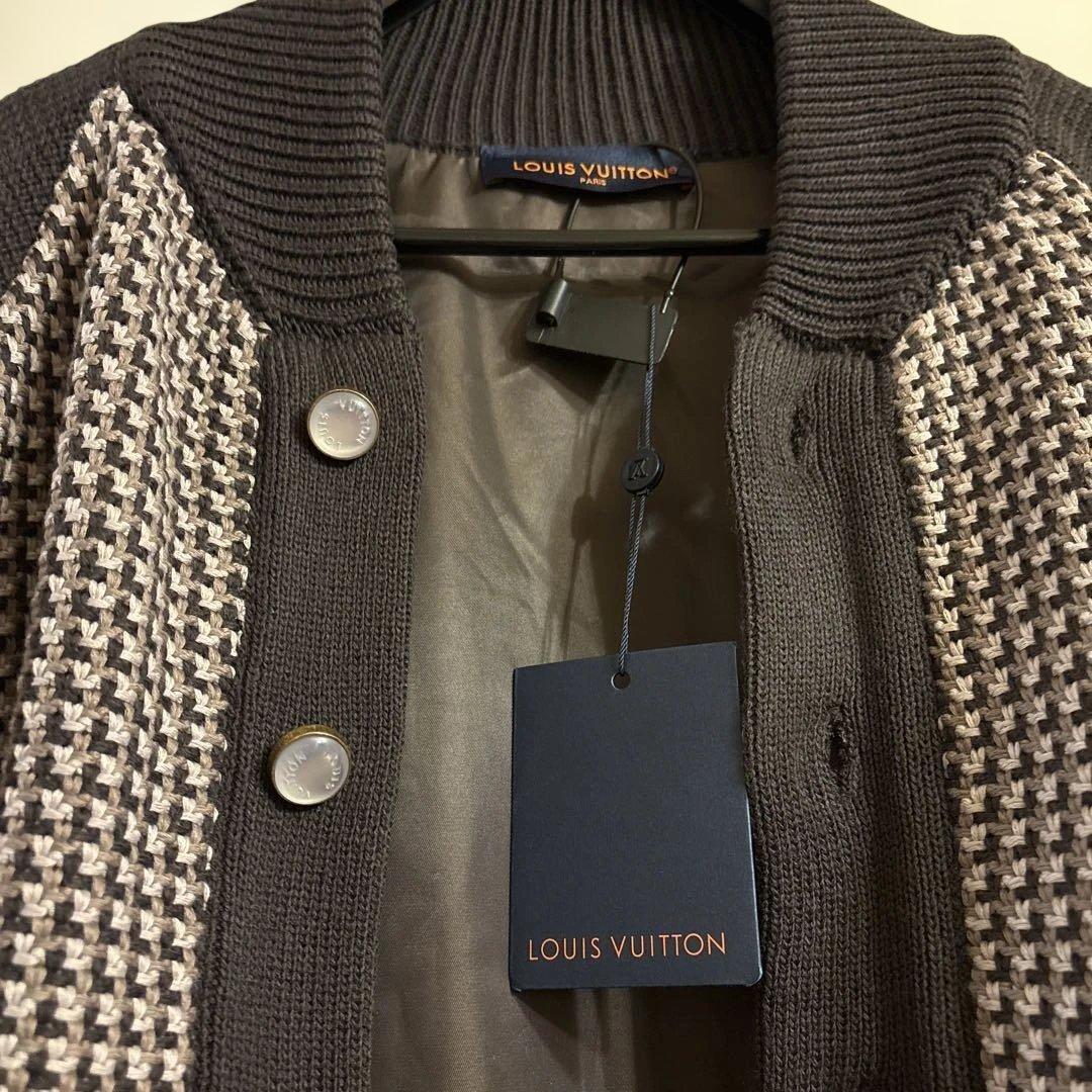 LVメンズ ニット ジャンパー ボタンコットンブレンドブルゾン 新品未使用