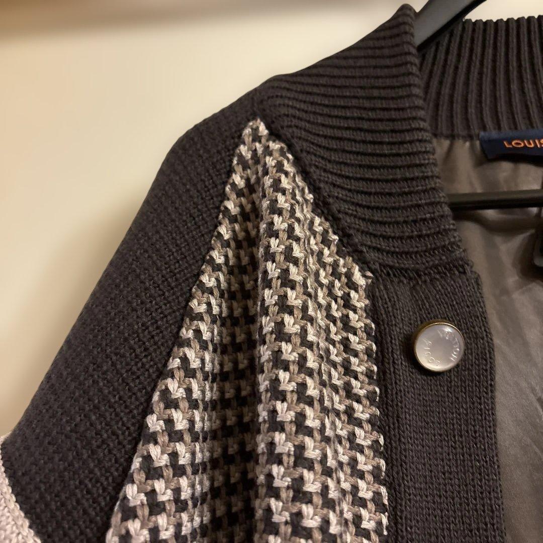 LVメンズ ニット ジャンパー ボタンコットンブレンドブルゾン 新品未使用