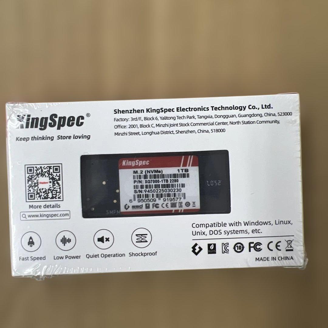 307 KingSpec XG7000 1TB SSD 未開封