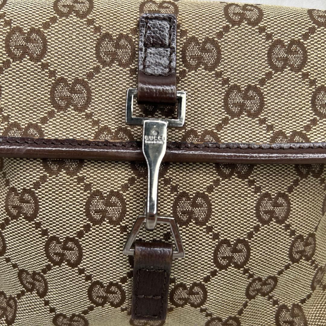 GUCCI GGキャンバス ジャッキー ウエストバッグ ボディーバッグ　茶色
