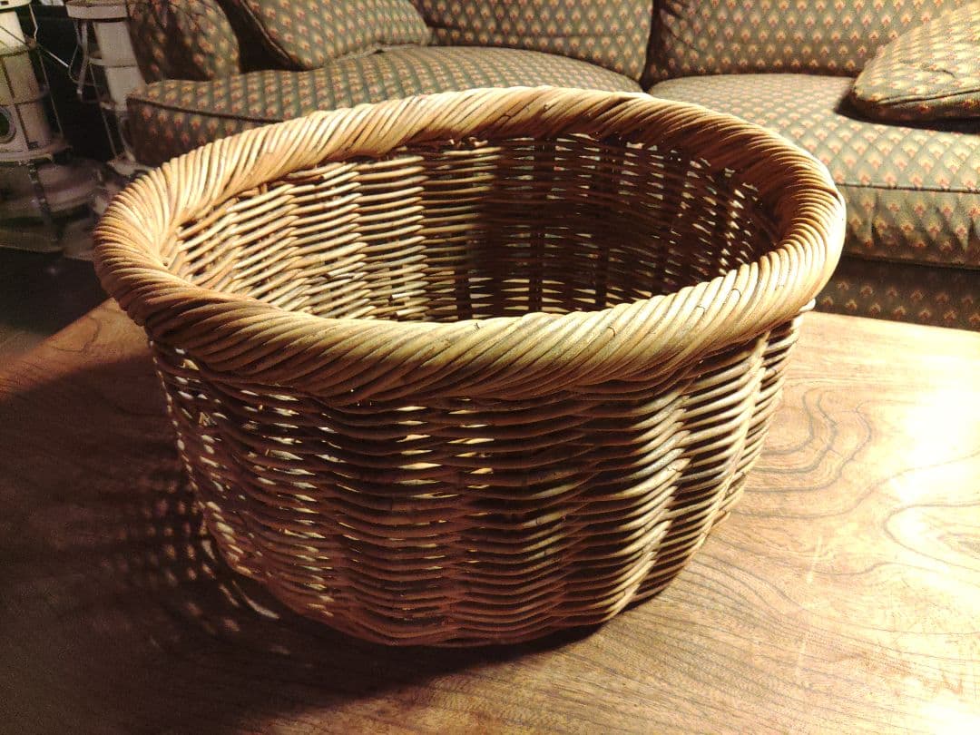 michiko様　籐 バスケット かご　ラタン　アンティーク　ヴィンテージ