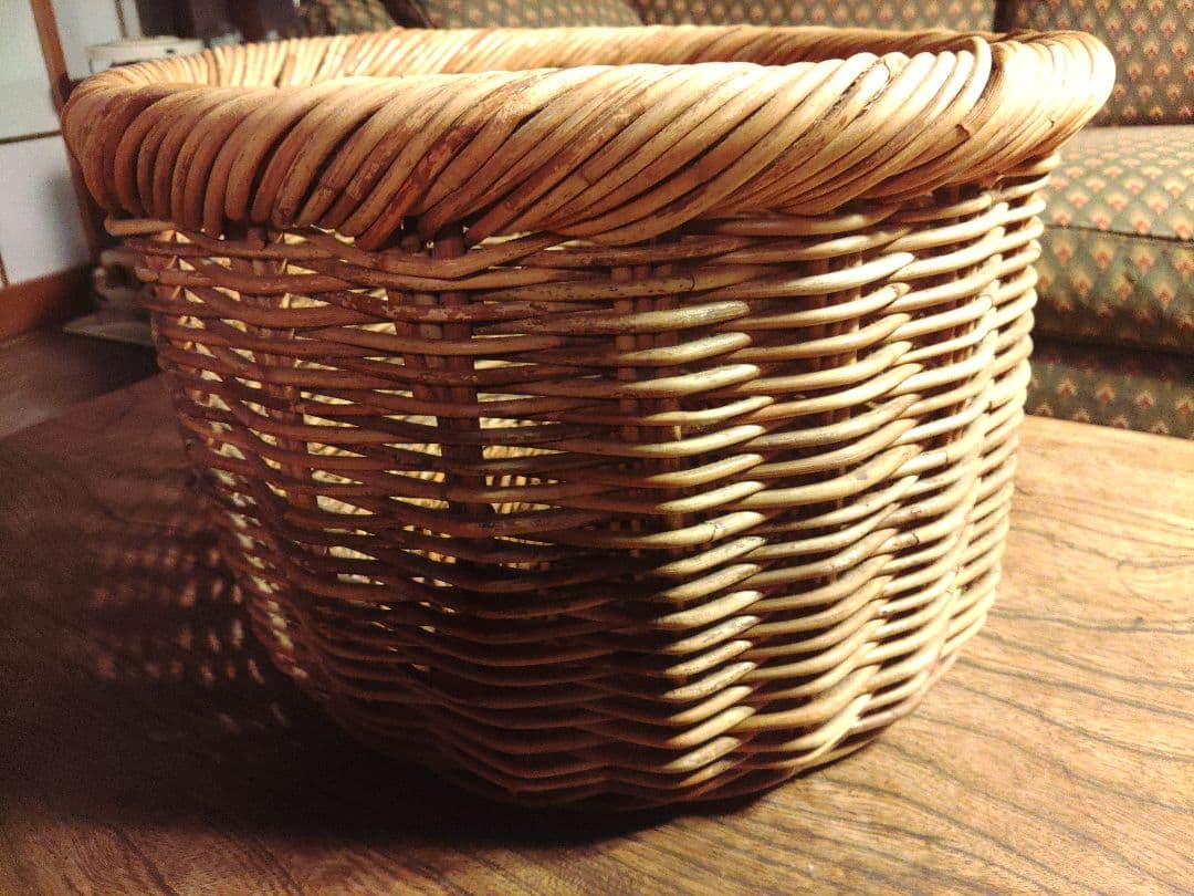 michiko様　籐 バスケット かご　ラタン　アンティーク　ヴィンテージ