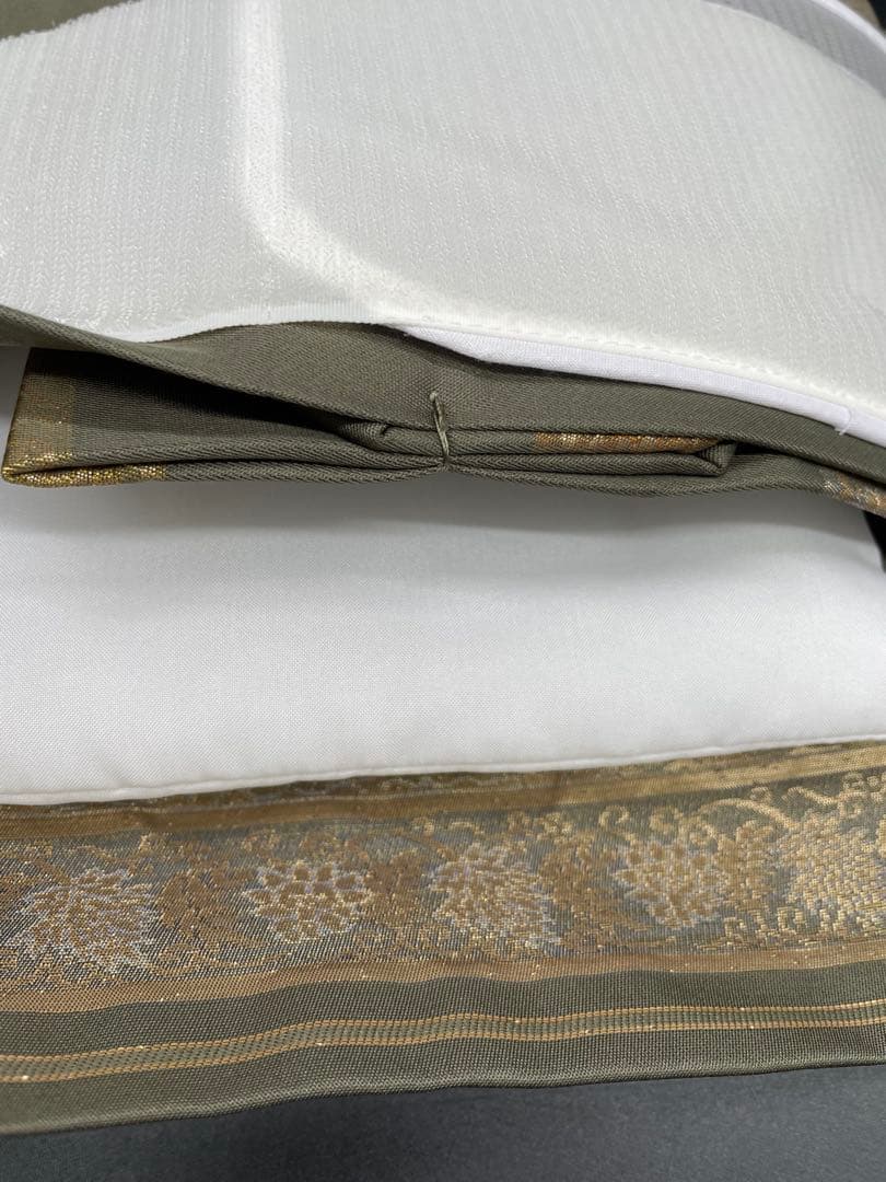 高級　正絹　◇ 作り帯　ワンタッチ　フォーマル　横幅　植物文　293