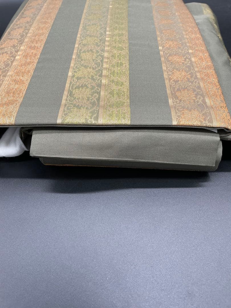 高級　正絹　◇ 作り帯　ワンタッチ　フォーマル　横幅　植物文　293