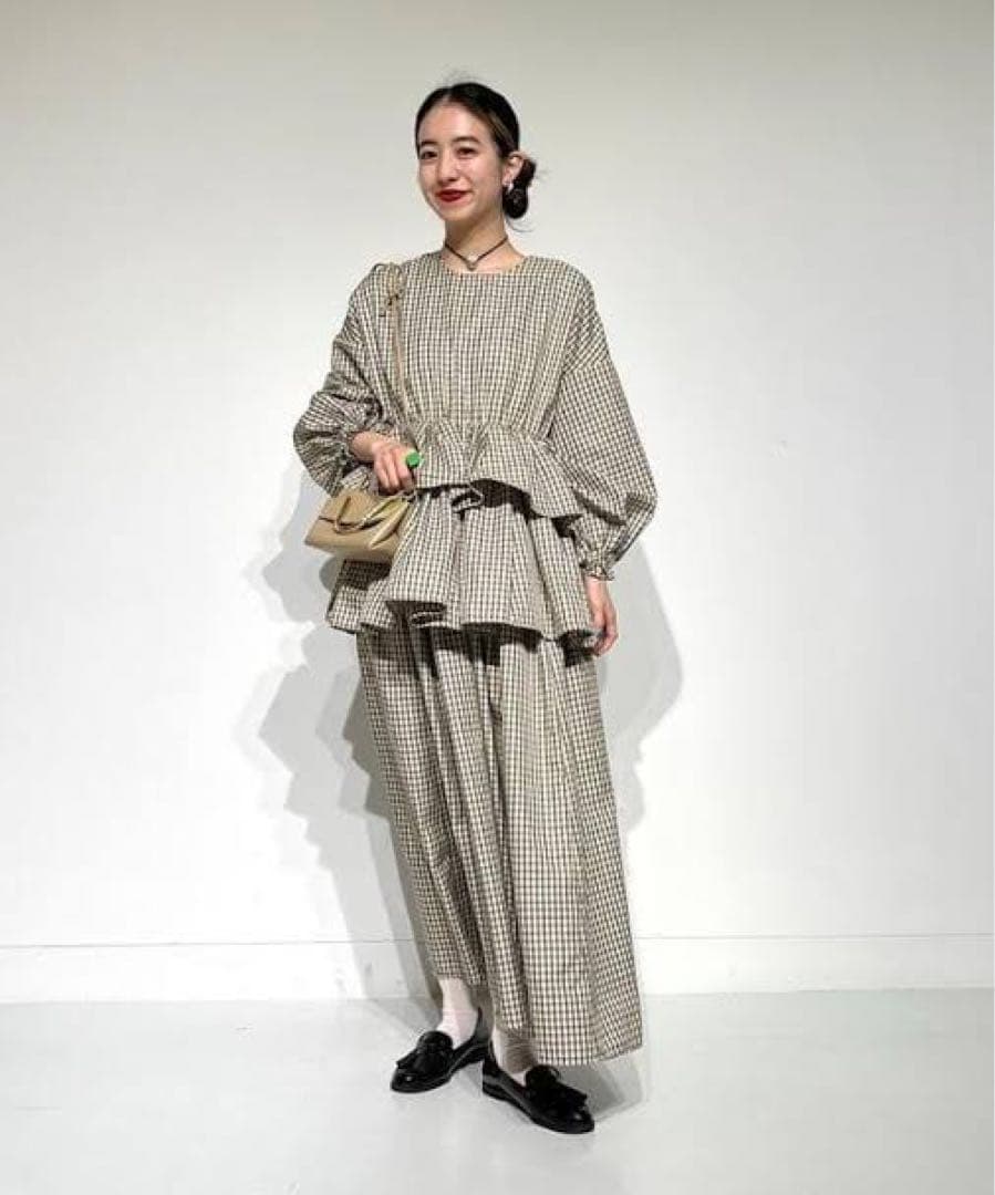 Aya × CAROLINA GLASER / チェック フリルワンピース