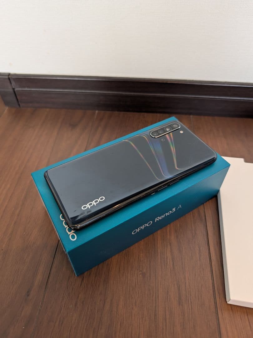 ①Oppo Reno3 A 本体 充電器 楽天SIMフリー　ネットワーク制限なし