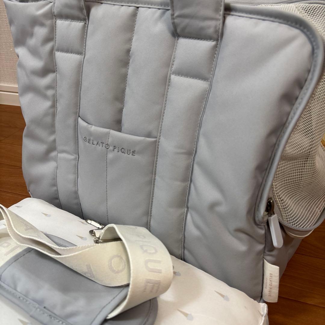 ジェラート ピケ　CAT&DOG ミニサイズキャリーバッグ　ブルー