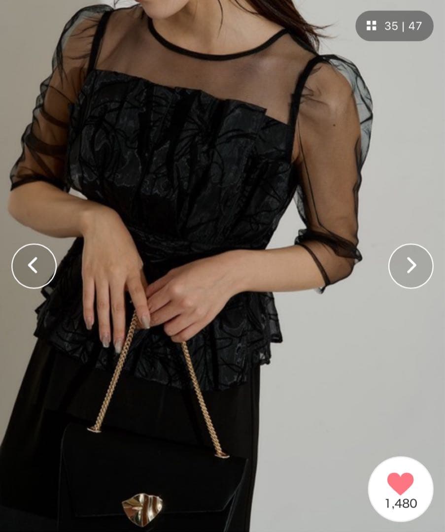 リルアー　シースルドレス　ビスチェ　結婚式　オケージョン　ブラック　黒　レース