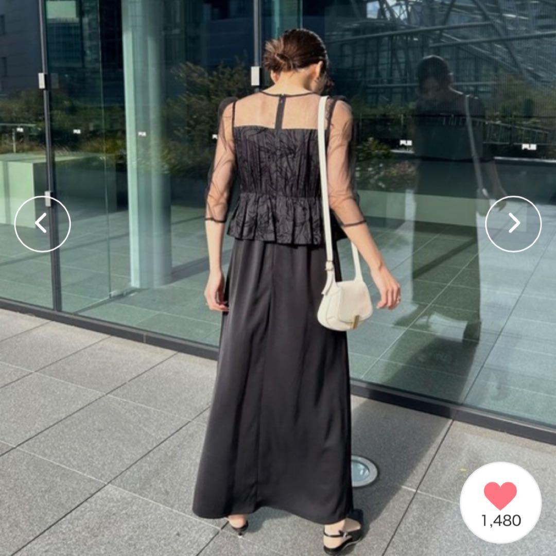 リルアー　シースルドレス　ビスチェ　結婚式　オケージョン　ブラック　黒　レース