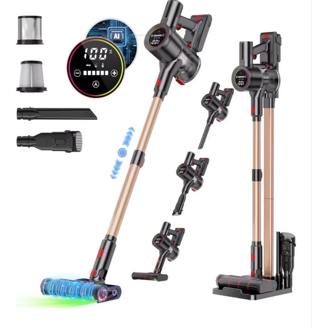 掃除機 コードレス 業界初 独立モーター自走式 70Kpa 超強力吸引 軽量