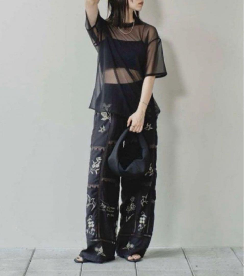 TODAYFUL◻︎Embroidery Patchwork Trousers36