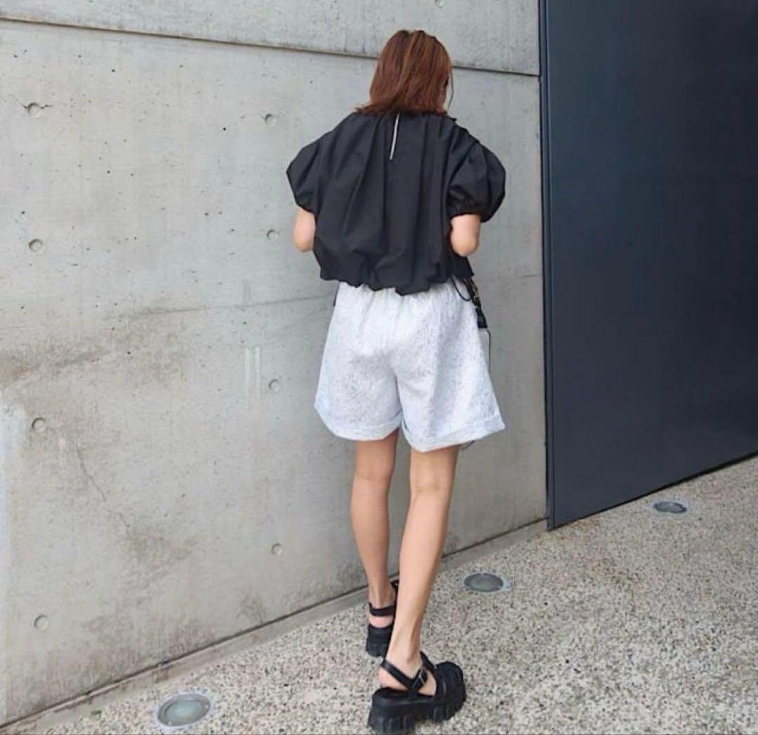 LINKABLE ジャガードショートパンツ【シルバー S】